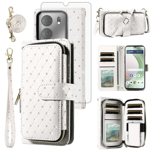 Etui pour BLU View 5 blanc pour eviter les rayures et bris de glace Asuwish