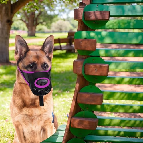Maulkorb Für Hunde, 2 Stück Maulkorb Für Hunde, Weich, Verstellbare Schlaufe, Atmungsaktiv, Sicherer, Schneller Sitz Für Kleine, Mittelgroße Hunde, Verhindert Beißen, Kauen Und Bellen, S/M/L