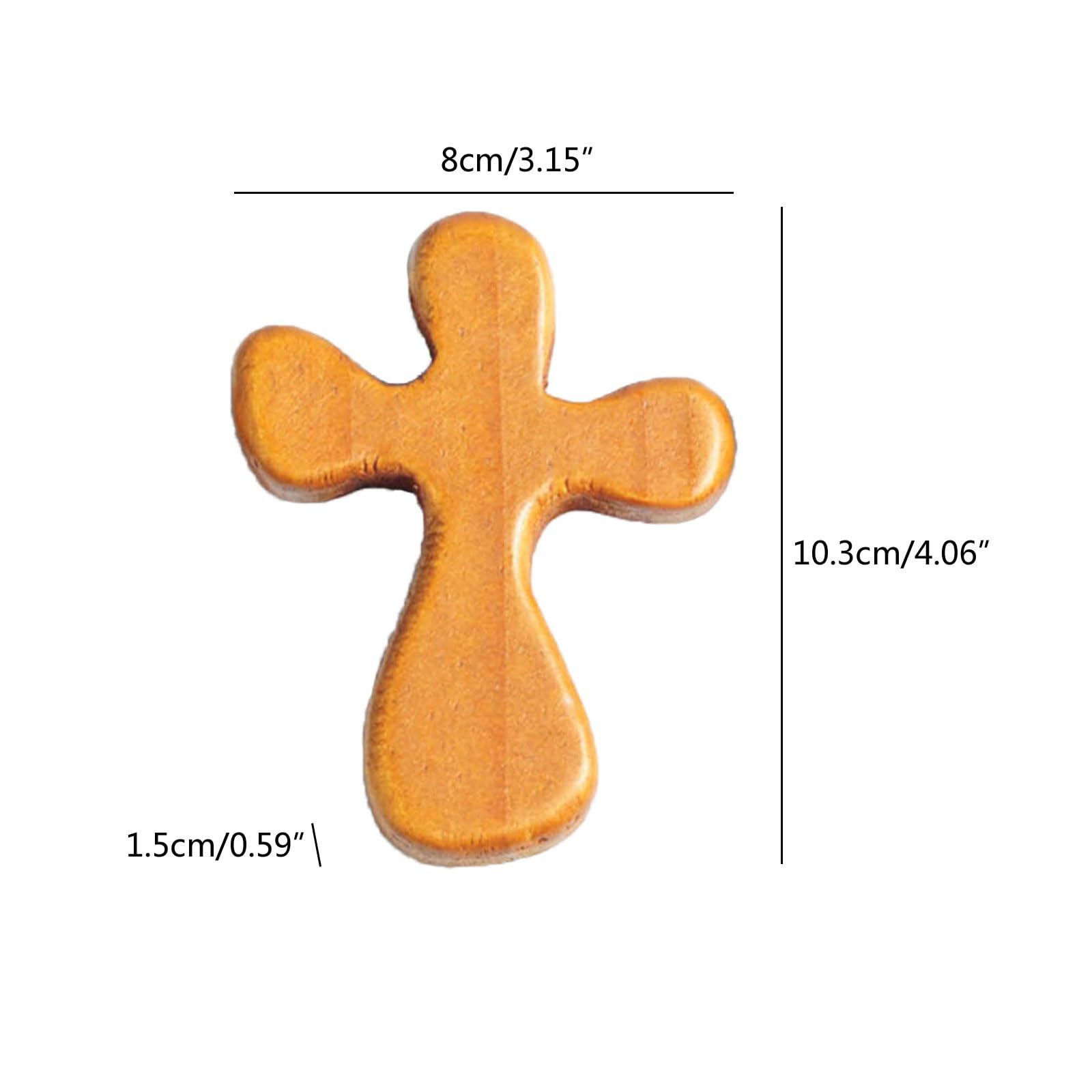Croix pectorale faite main Pendentif en bois sculpté verni Objet Croix pectorale faite main Pendentif en bois sculpté verni Objet
