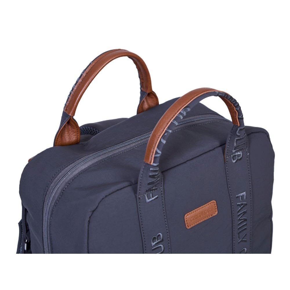 CHILDHOME, Plecak na pieluchy Family Bag, duża pojemność, wielofunkcyjny, mata do przewijania w zestawie, 11 przegródek, izolowane kieszenie, walizka na kółkach, wieszak na wózek, 20,5 l, szary