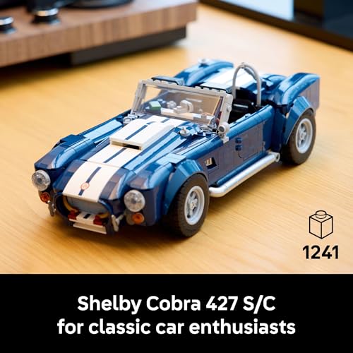 Image of LEGO Icons Shelby Cobra 427 S /C Car Building Set for Adults - Bedroom, Office, or Book Shelf Decor for Sports Car Fans, Ages 18+ - Gift Idea for Birthdays - 10357