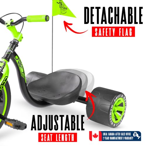 Image of Madd Gear Drift Trike for Kids Ages 5+, 16 inch Front Wheel, Adjustable Seat