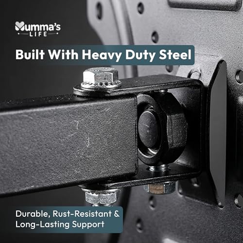 Image of Mumma's LIFE TV Stand | Wall Mount TV Stand Movable for 14-55 Inch LED /HD /Smart TVs | Adjustable Height, Swivel & Tilt, Universal | TV Wall Mount Stand 55 Inch