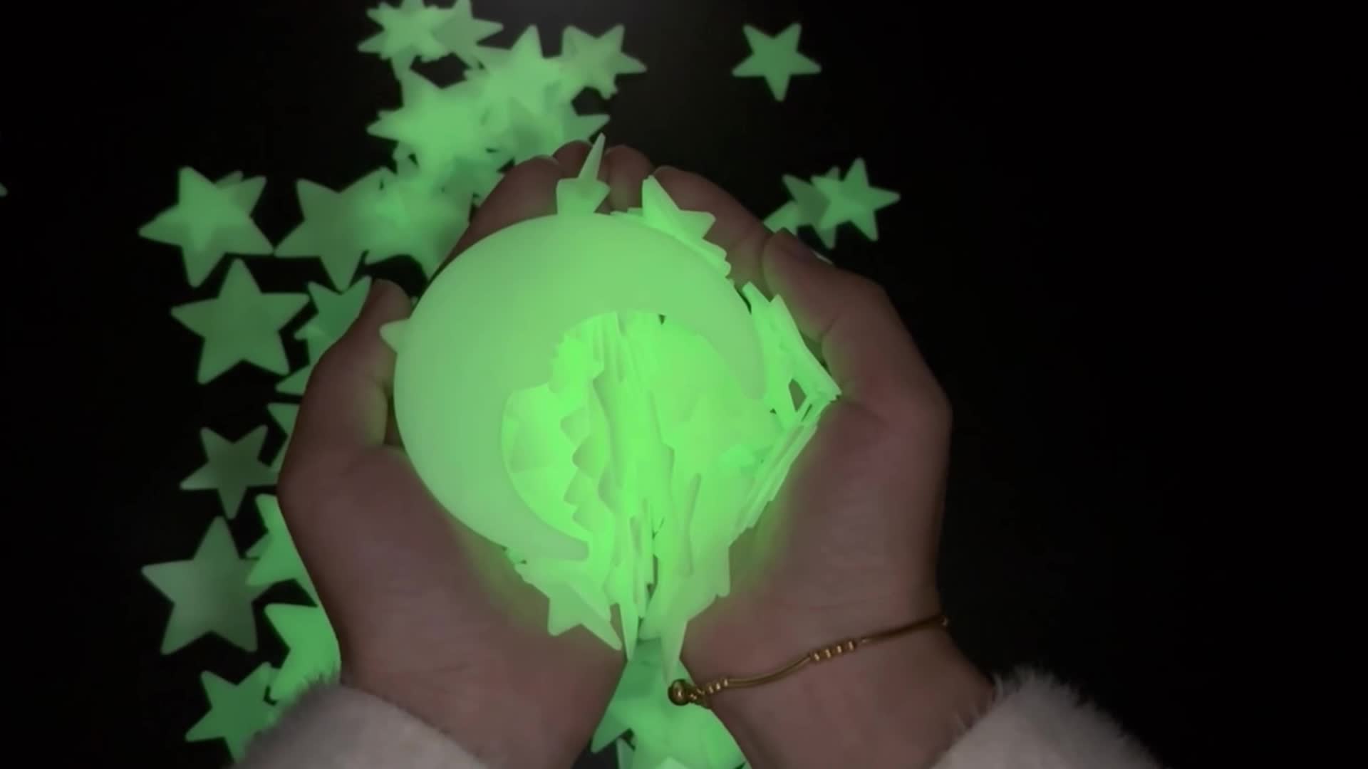 Estrellas luminosas para techo con luna, 201 piezas miniatura 6