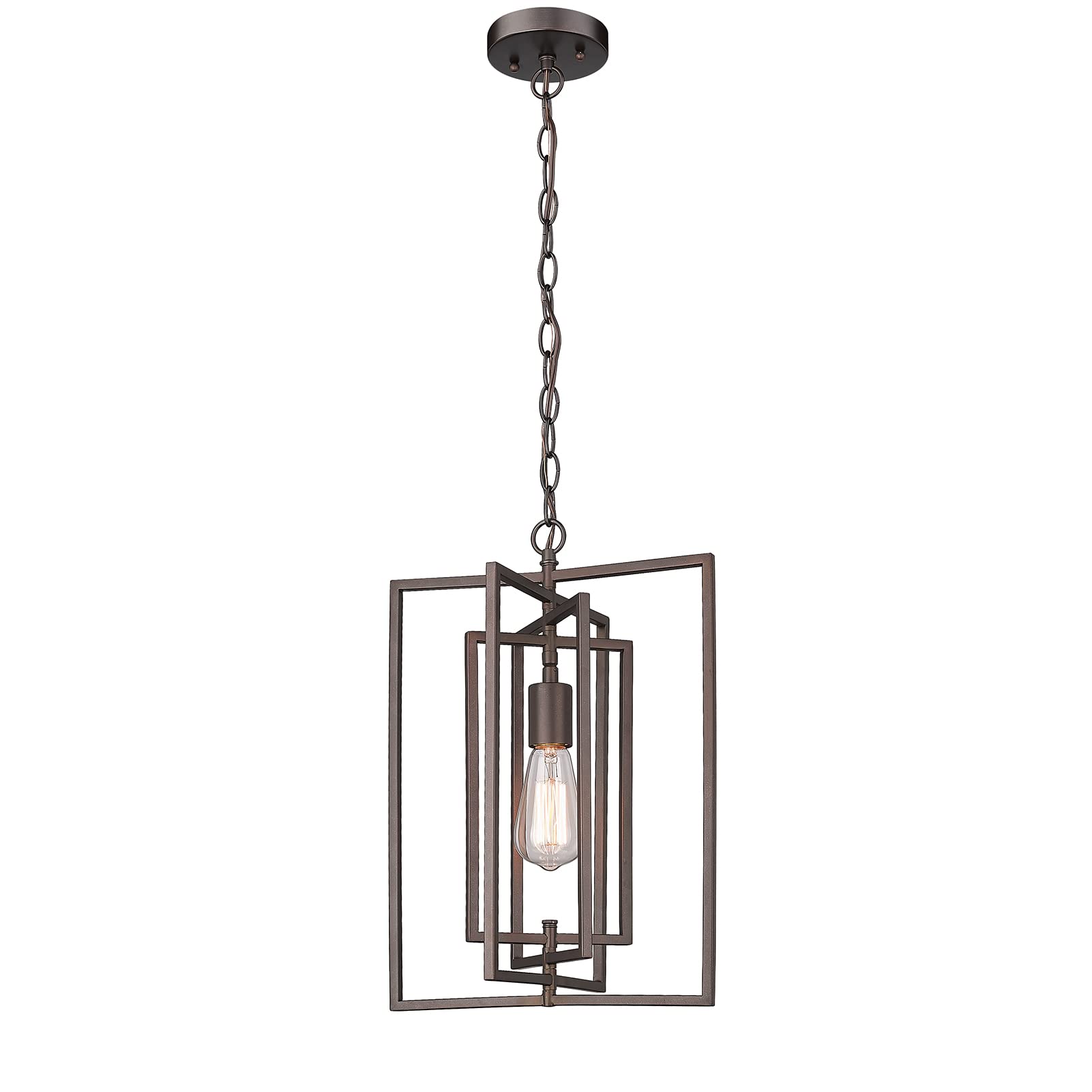 Casia Kitchen Island Pendant Lighting, Farmhouse Indoor 1-Light Ceiling Pendant Lamp, Hanging Light Fixture for Hallway, Dining Room, Foyer and Bedroom (Oil Rubbed Bronze)