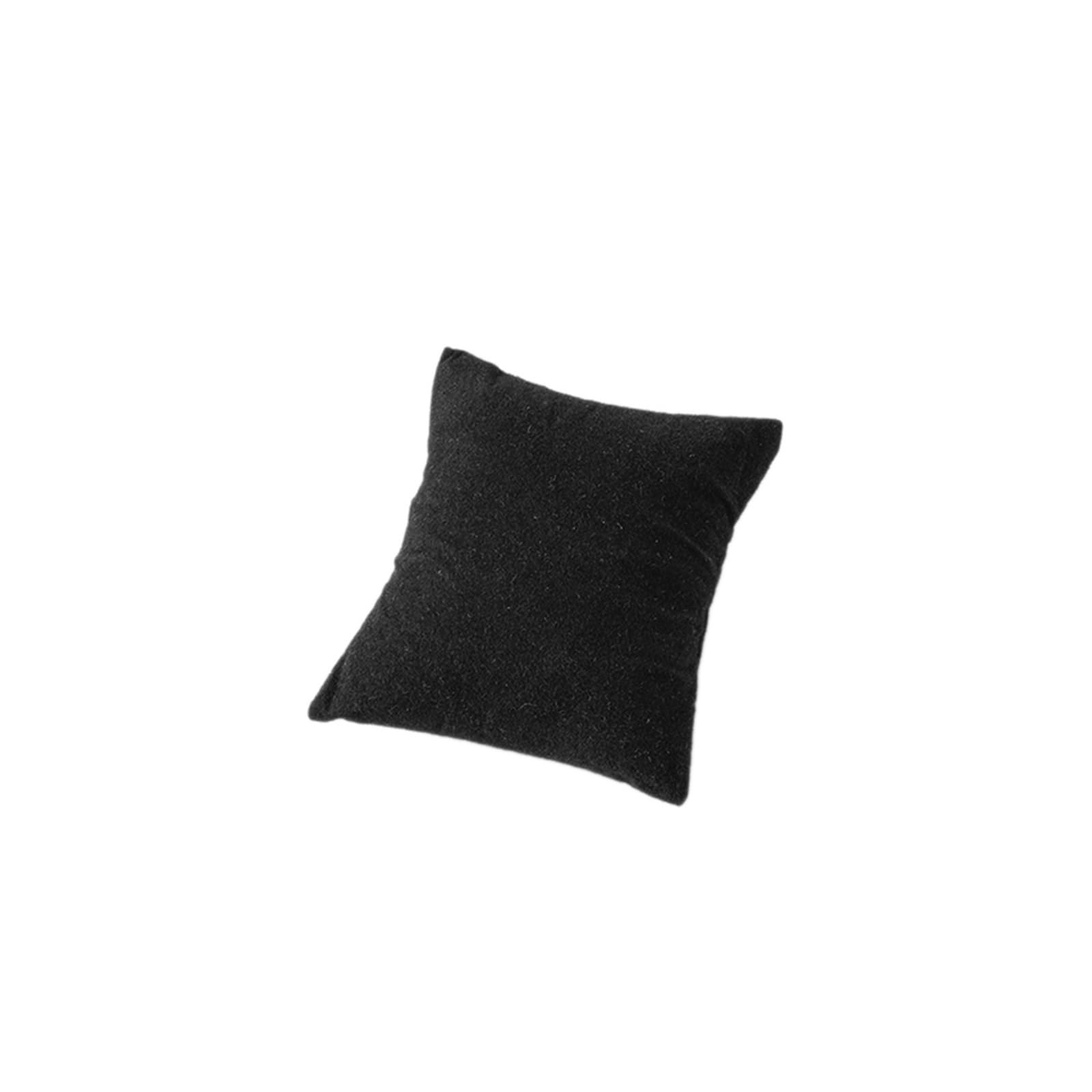 WUYXTO 10pcs Velvet Jewelry Pillow Stand Holder Organizer Bracelet Case Packaging For Wristwatch Display Photography Cushion For Packaging(Black 8X9cm)