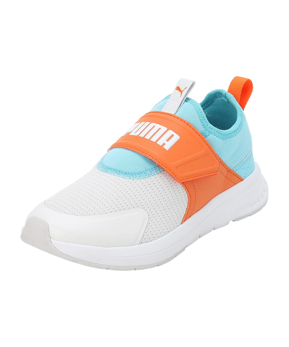 Puma Unisex-Kid Evolve Slip On Junior Feather Gray-Rickie Orange-White-Hero Blue Sneaker - 6UK (38913301) (B0BRBK288P) Amazon Price History, Amazon Price Tracker