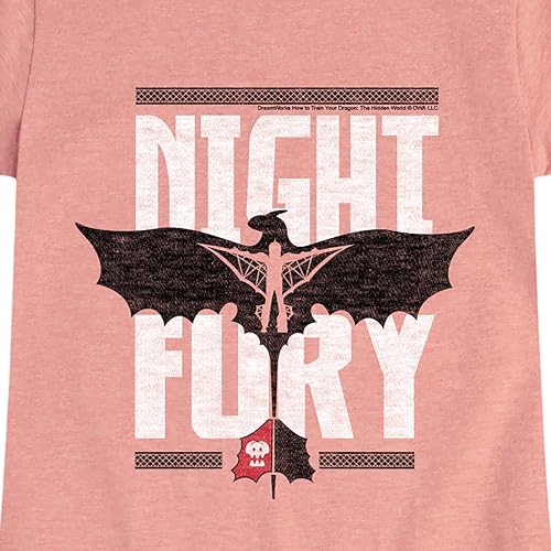 How to Train Your Dragon - Night Fury Flight - Toddler & Youth Girls Short Sleeve Graphic T-Shirt3