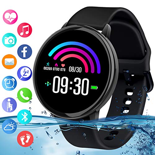 Smart Watch,Fitness Tracker Watch with Heart Rate Monitor IP67 Waterproof Bluetooth Smartwatch Sports