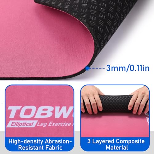 Image of TOBWOLF Non-Slip Workout Mat for Ellipse Leg Exerciser, Ellipse Machine Mat, Exercise Mat for Under Desk Ellipticals, Suitable for Electric Seated Foot Pedal Exerciser, Stability & Floor Protection