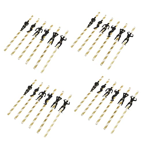FOMIYES pitillos desechables dorados 24 unidades miniatura 1