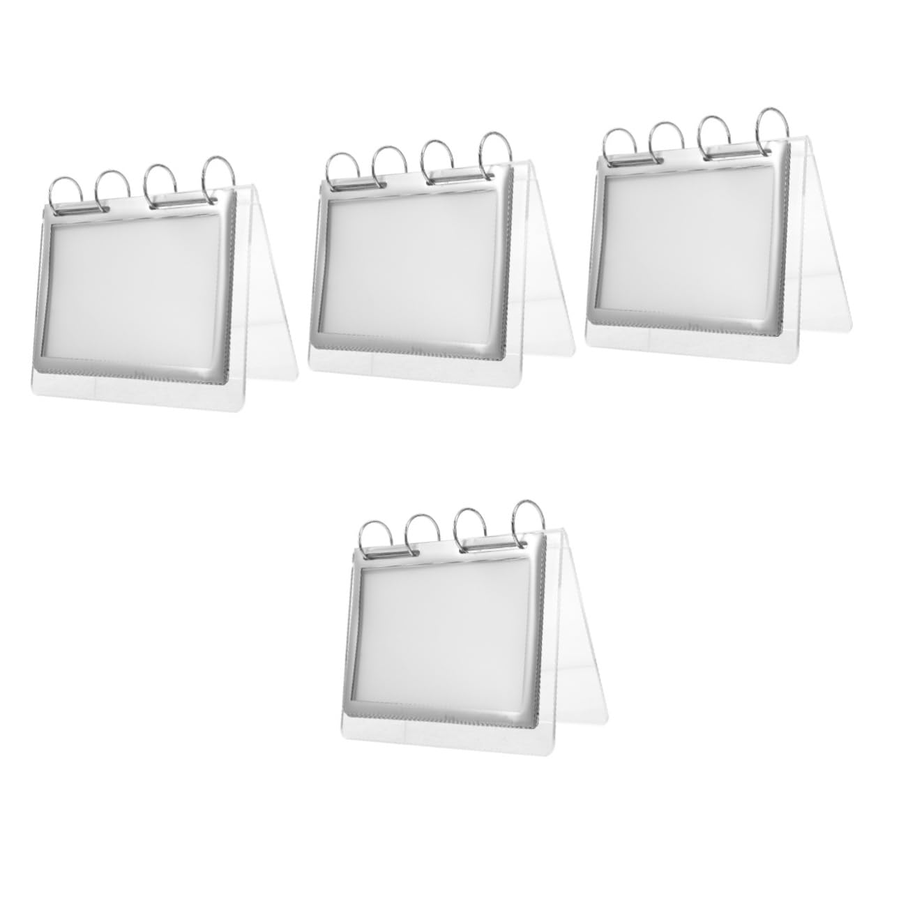 SHINEOFI 4piezas Soporte De Menú De Transparente Para Restaurante Expositor De Carteles Vertical Soporte De Exhibición Para Oficina y Eventos Estante De Menú Estable y Ligero