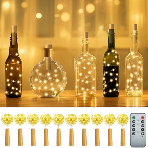 Guirlande lumineuse LED bouchon liège 2m 20 LED pour décoration intérieure