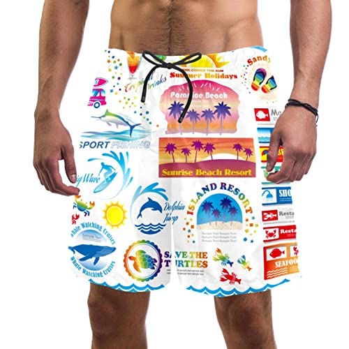 Maillots de bain pour hommes HadHfun : short de plage pour l'été