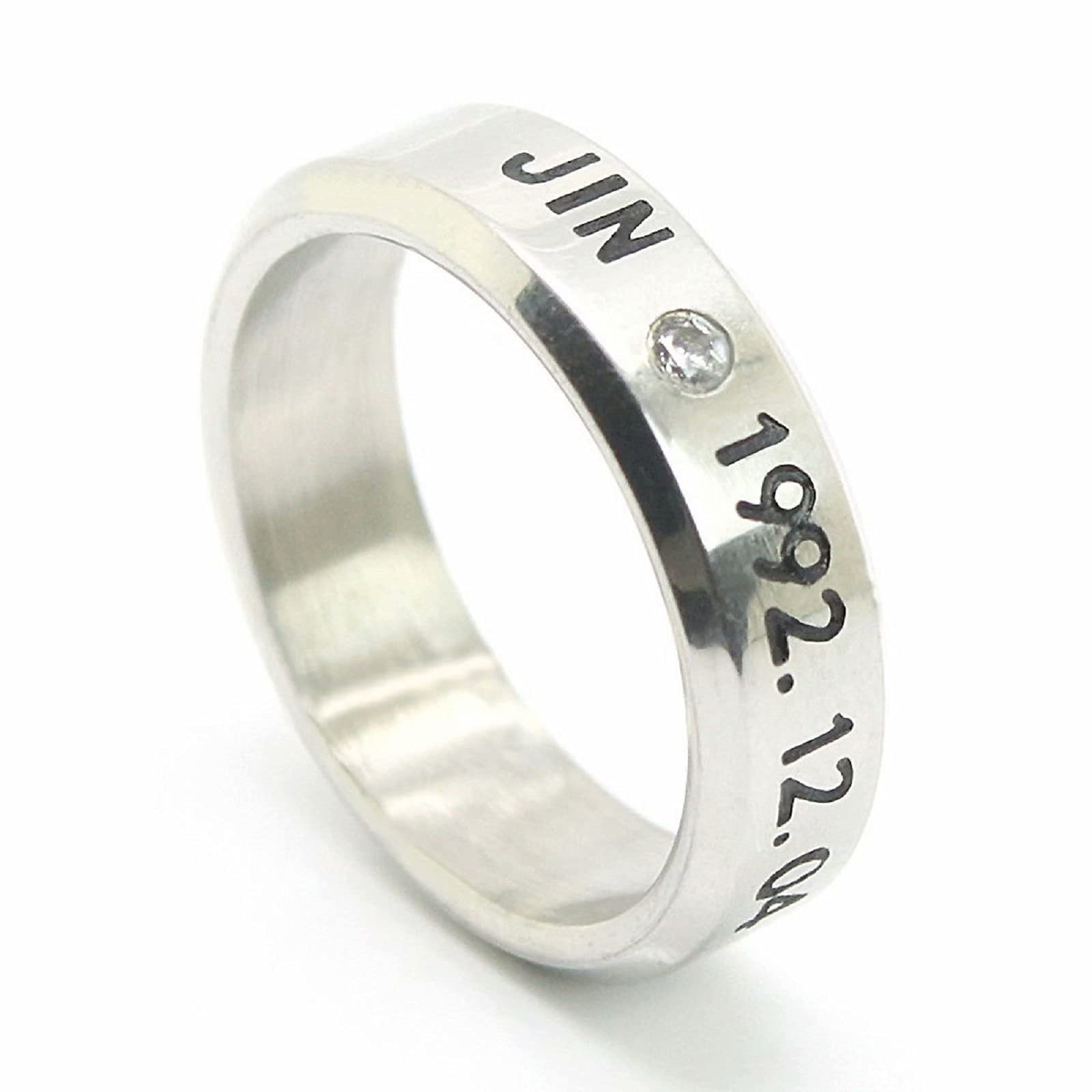 babyhealthyKpop Album Ring Necklace Jungkook Jimin SUGA JHOPE JIN Titanium Rings Merchandise