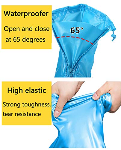 Cubiertas impermeables para zapatos y botas, para lluvia y nieve, unisex adulto, color blanco, talla XL (equivalente a US 7.5-8.5) miniatura 3
