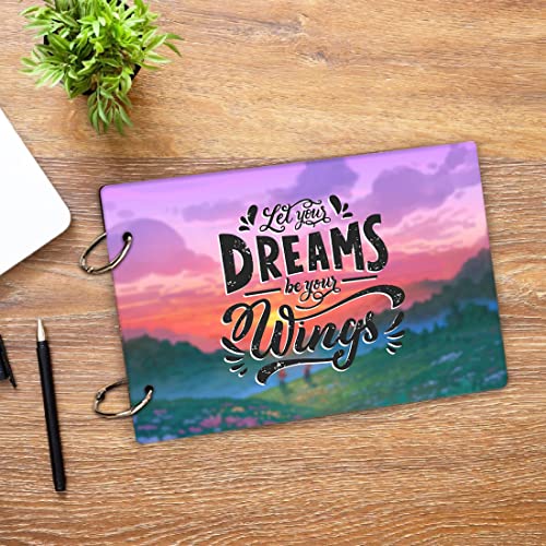 Image of WallDaddy - Scrap Book Photo Album Book Scrapbook for Memories Photo Albums for Photos Collection Slam Book for Memories 4x6 5x7 200 Photos Memory Book Size (22 cm X 16 cm) (Dreams)