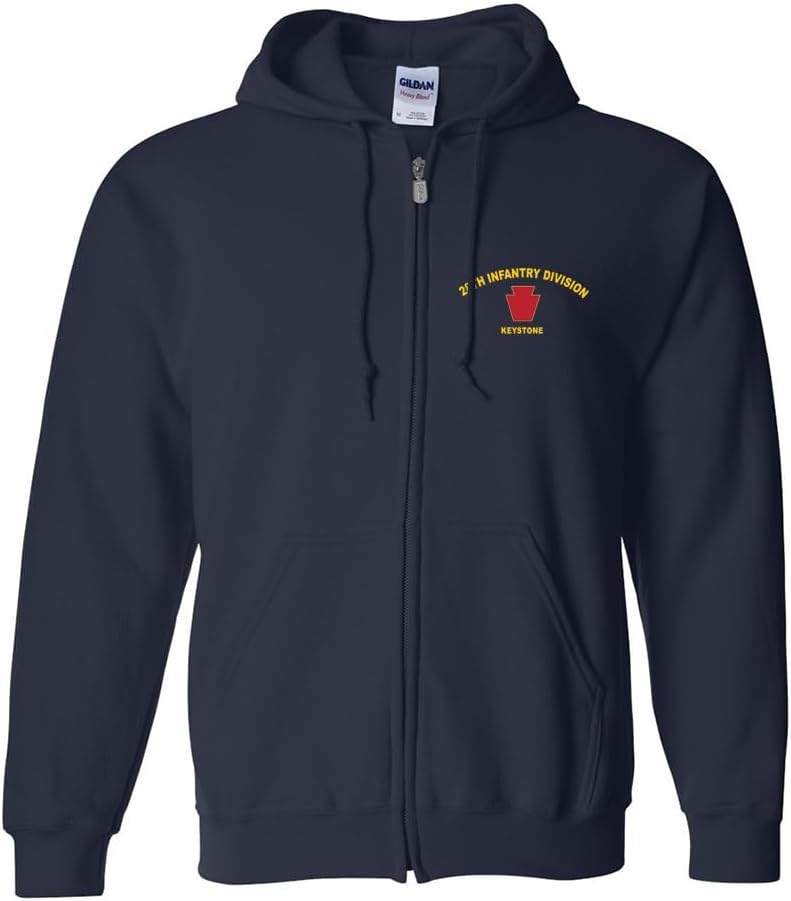Military Productions US Army 28th Infantry Division Full Zip Sweatshirt Officially Licensed