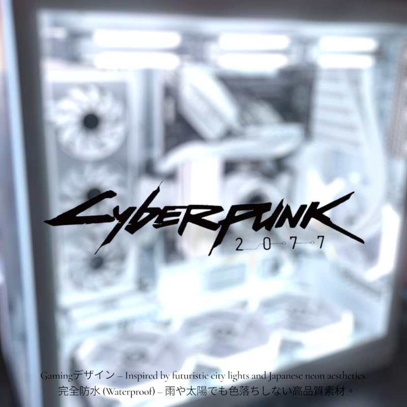 Image of Cyberpunk Vinyl Sticker Cyberpunk car Decal Cyberpunk car Sticker Water Proof Cyberpunk Sticker Reflective for car for Laptop (Black)