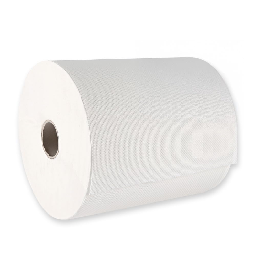 6 Stück, Papierhandtuchrollen, FRANZ MENSCH, 20cm x 180m, hochweiß, 2-lagig | Zellulose, Außenabwicklung, Ø 19cm, Papierrollen, Handtuchrollen, paper towel rolls, Waschraum, Hygiene, Spendersystem
