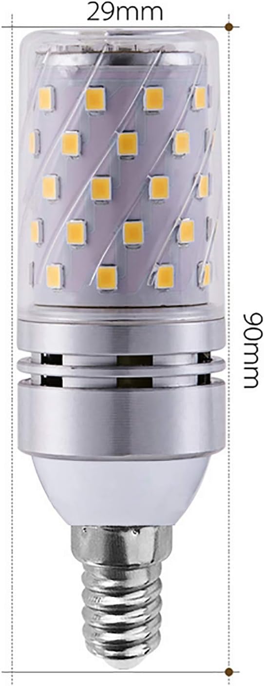 LED Corn Light Bulb, E14 Base LED Chandelier Bulbs, 12W, 120W Equivalent, 4000K Natural White, Non-Dimmable, Pack of 4