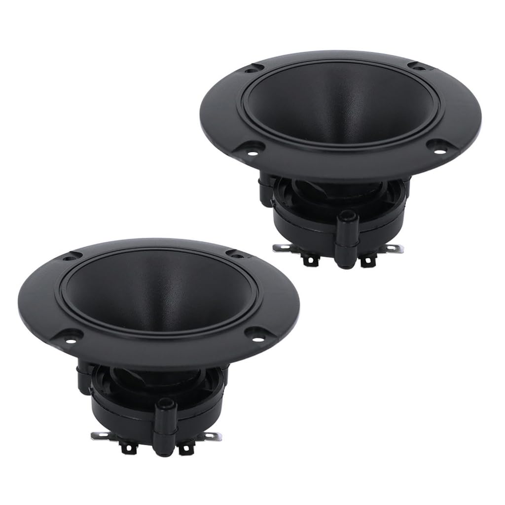 Tsophreniq 2Pcs Tweeters 98MM Speakers 150W 4-8ohm Trebles Ceramic Piezo Loudspeakers Round