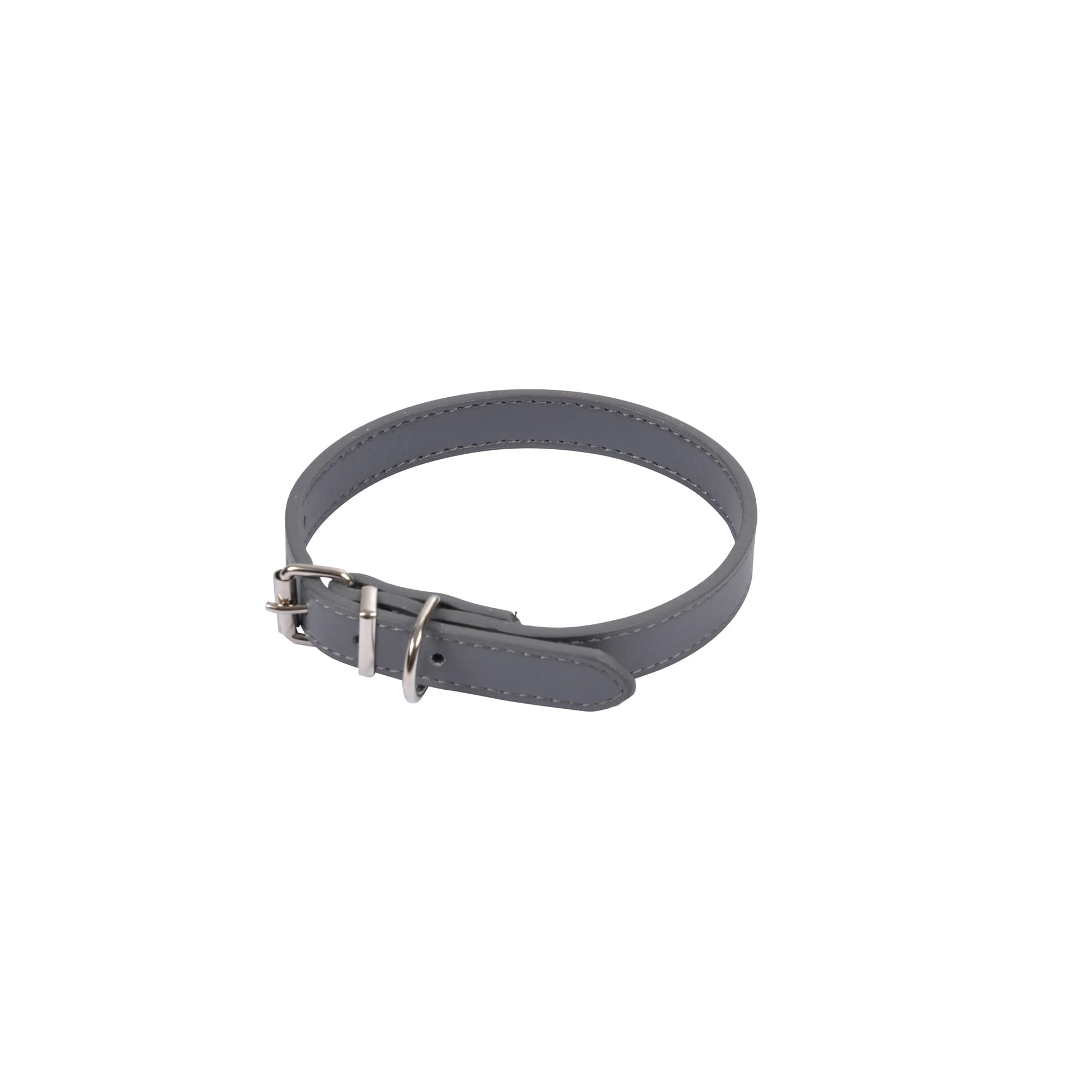 Love Story, Imitation Leather Collar M/40 cm Anthracite, Charcoal