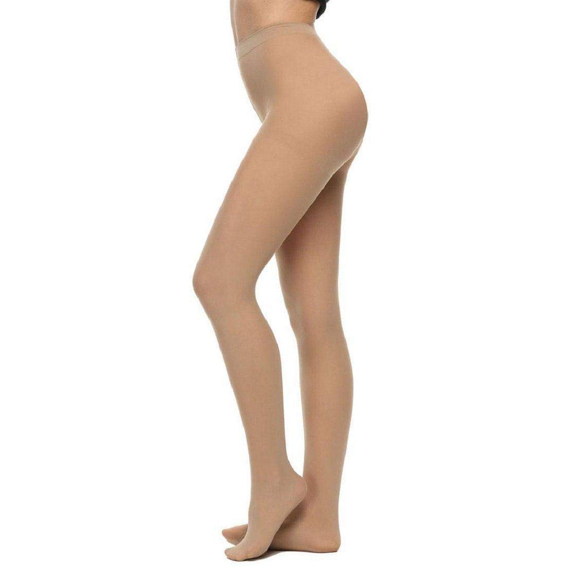 BrachyWomen and Gilrs High Waist Skin Stockings Fiber Excellent Stretch Sheer Tights Long Comfort Super Soft Pantyhose Skin/Biege