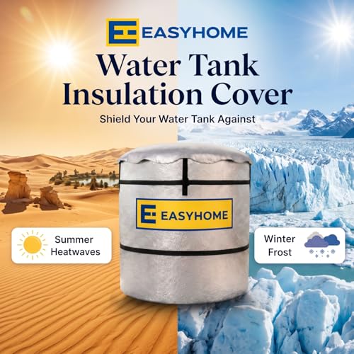 Image of EASYHOME 3-Layer Insulated Heavy Duty Water Tank Cover (1000 Litre) - 6 mm Korean Insulated Sheet, UV & Weather Protection, Heat Resistant for Overhead Water Tanks