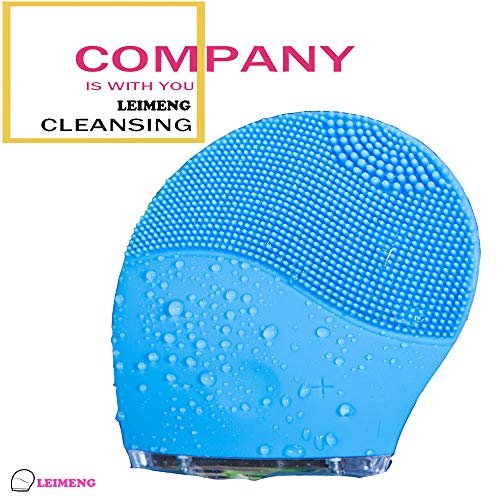 Silicone Cleanser Waterproof Multifunctional Electric Facial Care Cleansing Brush from LEIMENG's mini 2 best gift(blue)
