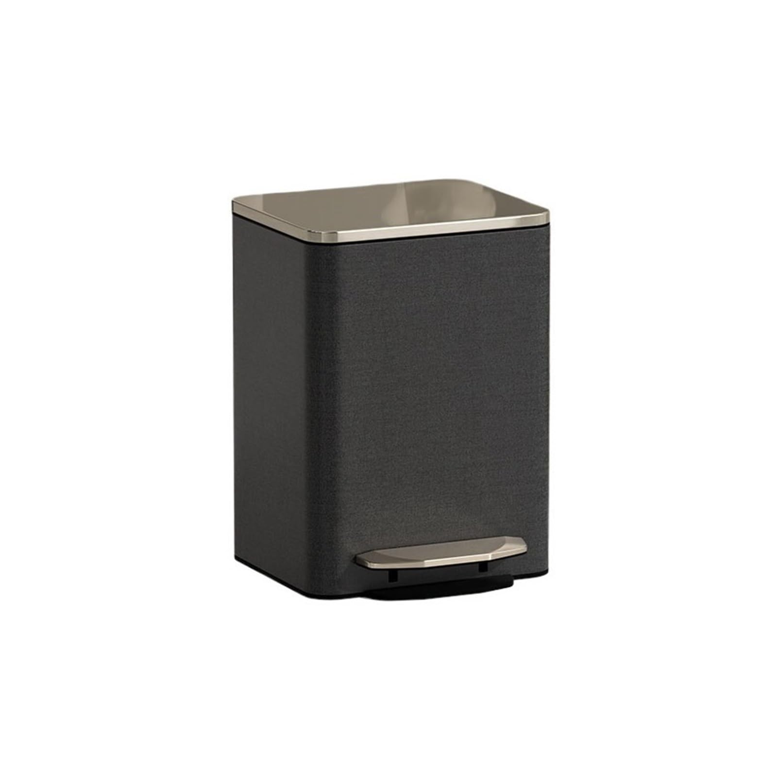 Z4T8M2K6G5 Waste Bin Office Trash Can with Foot Pedal - Stainless Steel, Sleek Finish Trash Can(Black,Medium)