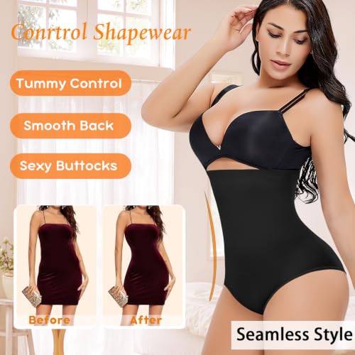 Image of Werena Tummy Control Shapewear Panties for Women High Waisted Body Shaper Slimming Shapewear Underwear Girdle Panty