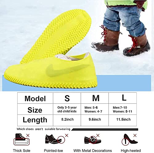 Image of (1 Pairs Rain Shoe Covers- Waterproof Sand Control Non-Slip Overshoes Covers Women Men Kids Outdoor Foldable Reusable PVC Rubber Sole Medium Top Reusable Shoe Covers, (Large, White)