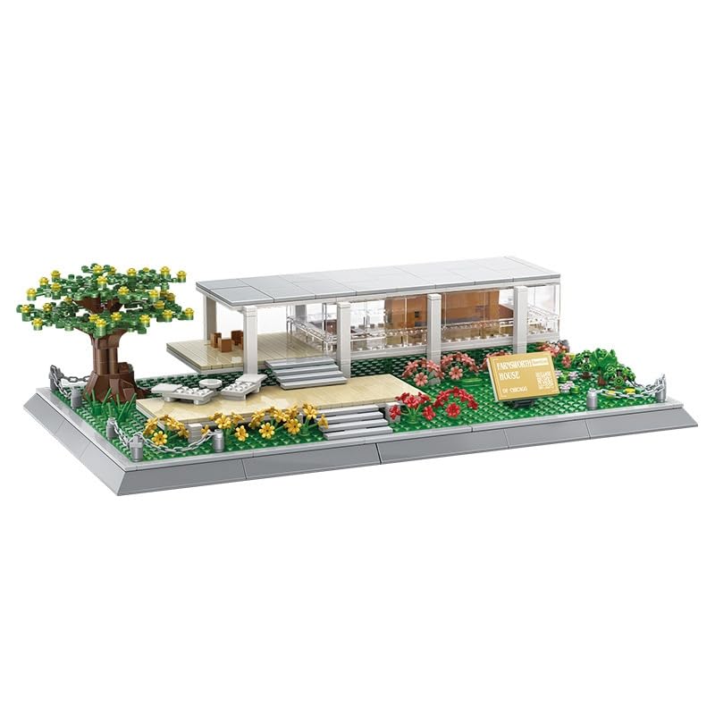 WANGE Architecture model to build with building blocks. Farnsworth House, USA. — image 1