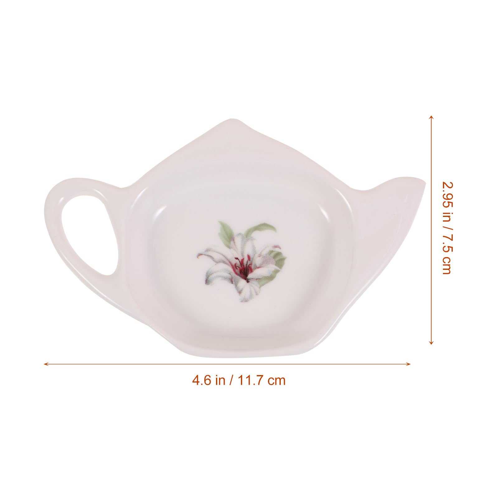 STOBAZA Porte-Sachet De Thé Réutilisable en Céramique 11.7X7.5X3.6 Cm Forme De Théière Plateau De Trempette pour Cuisine Bureau Salon Organisateur De Sachets