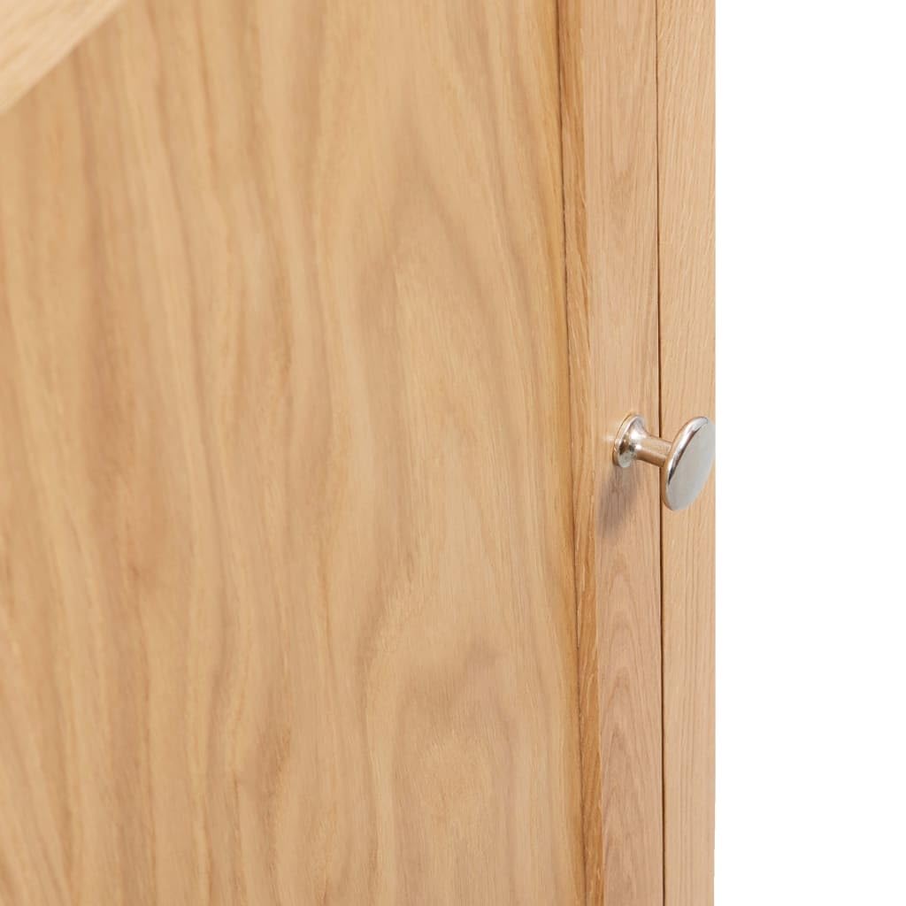 Eckschrank 59x45x80 cm Massivholz Eiche, Küchenschrank mit Stauraum, Kompaktes Sideboard für Wohnzimmer, Esszimmer, Büro