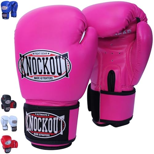 Gel Boxing Gloves for Men Women, Muay Thai MMA Kickboxing Home Gym Training, Sparing Gloves Pair with Premium Ventilated Palm
