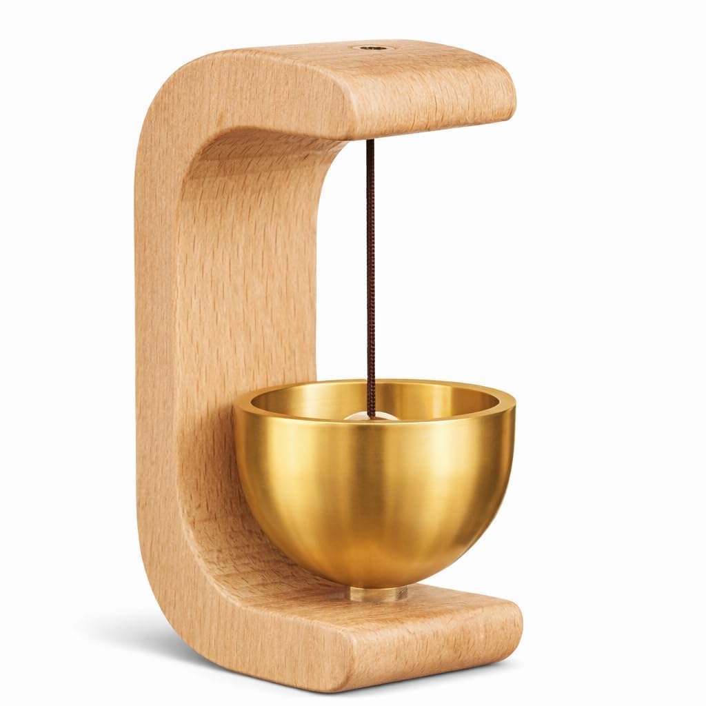 Magnetic Wood Doorbell Chime, Decorative Shopkeeper’s Bell for Door Opening, Professional Timeless Elegance Brass Wind Chime for Business, Meditation Room & Home Entrance (Pack of 1)-image-31