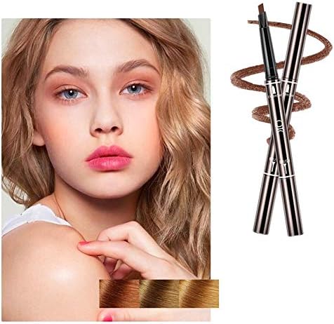 3D Eyebrow Pencil, Long Lasting Non-marking Eyebrow Pencil Brow with Brush for Girls 2 PACK(1# Black)