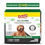 Glad for Pets Black Charcoal Puppy Pads, 23'x23' Disposable Pee Pad That Absorbs...