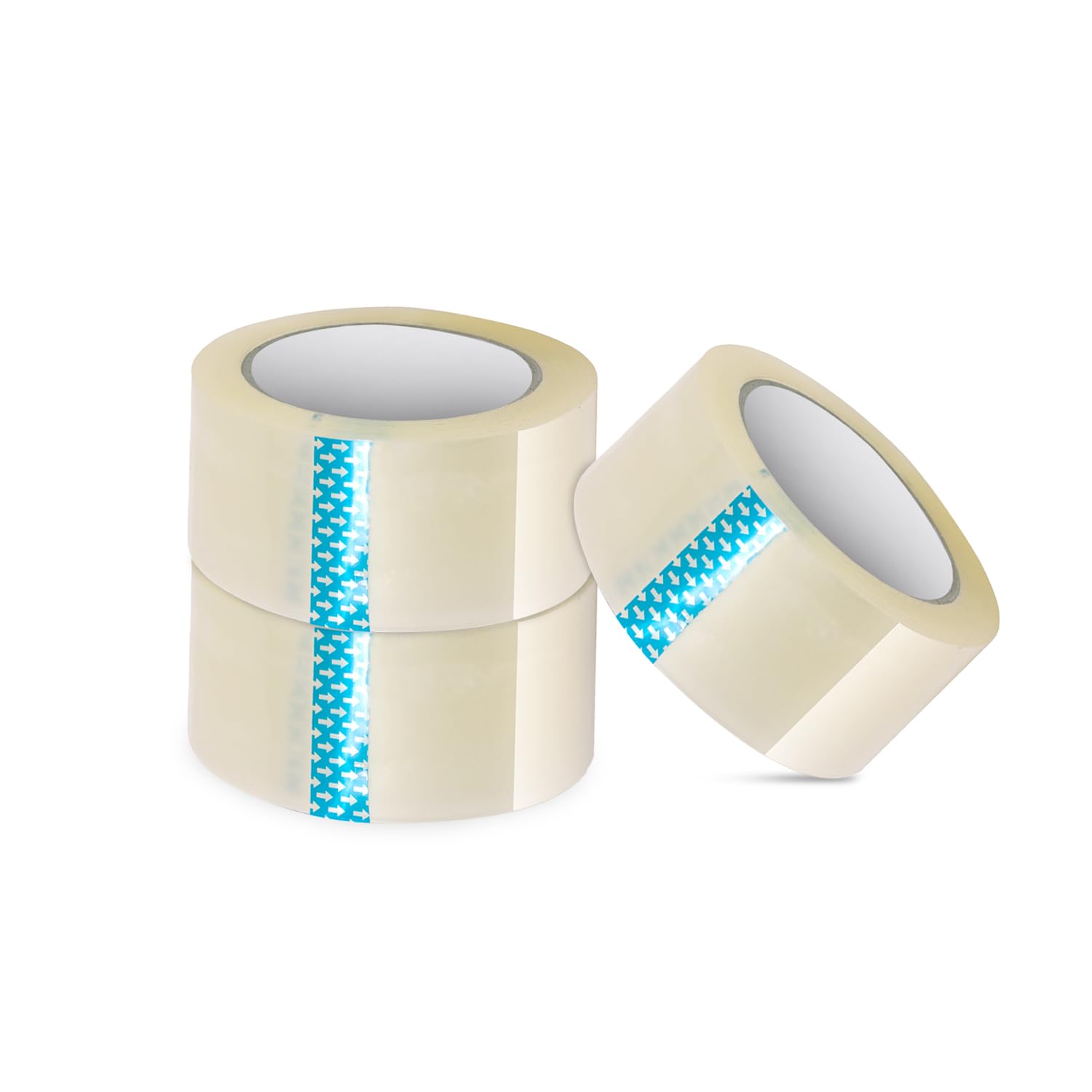 ANSIO Clear Packing Tape 3 Rolls (48mm x 60m) - Durable Parcel Sealing Tape for Packing Boxes, Secure Packaging for Moving House