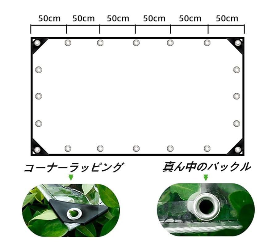 Amazon.co.jp: 防水透明シート透明PVC 雨よけシート園芸用品