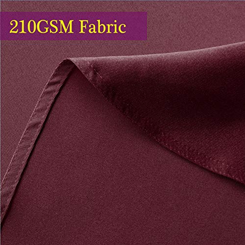 Image of Obstal 210GSM Rectangle Burgundy Tablecloth, 60 x 102 Inch | Christmas Decorations Table Cloth Waterproof, Table Cover Protector for Holiday Party Use