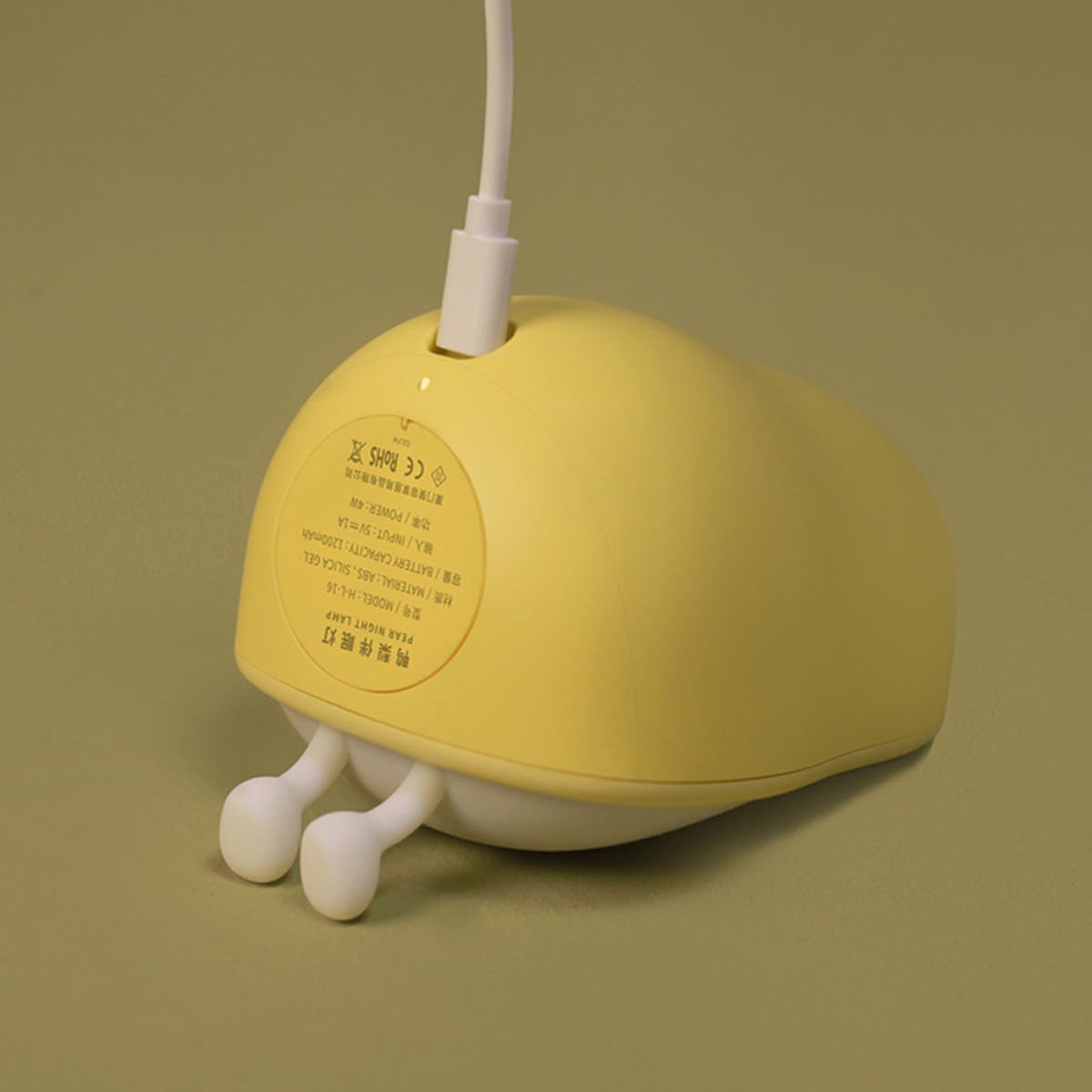 Birnenförmiges Modellierlicht, Aufladbar, 1200mah, Gelb, Silikon Abs