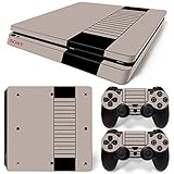  Sony PS4 Playstation 4 Slim Skin Design Foils Pegatina Set - Retro NES Motivo