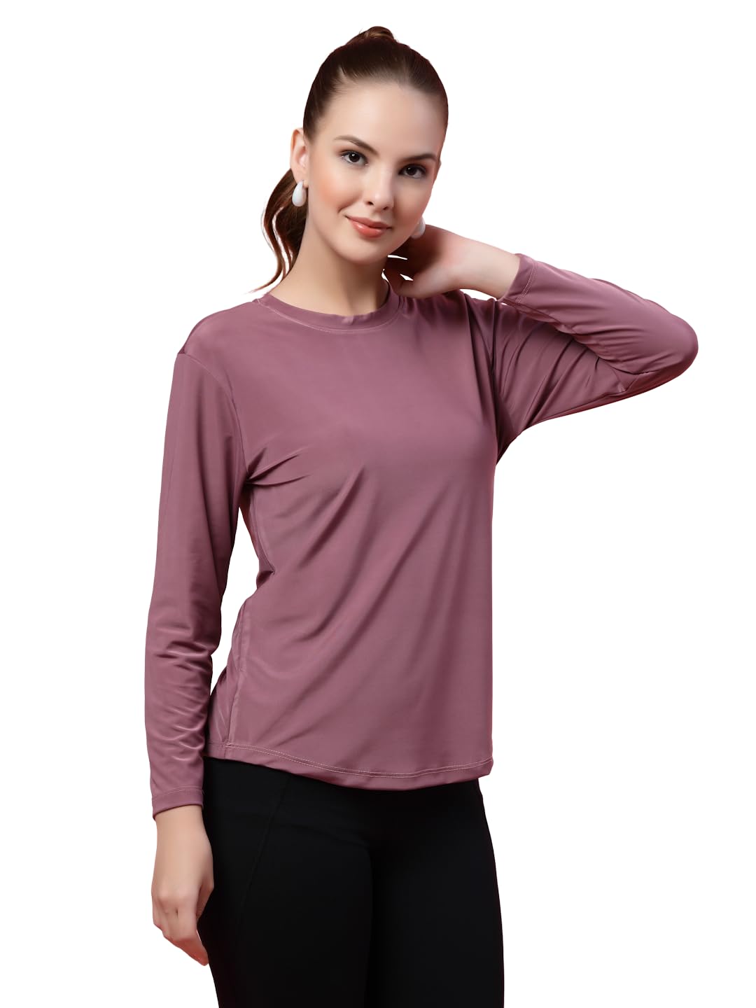 uzarus Women's Full Sleeve T-Shirt – Stretchable, Relax Fit, Ideal for Workout, Training, Running with Protect Your Skin from Sun tan-picture-39