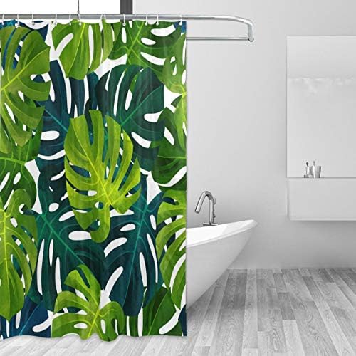 ALAZA Shower Curtain, Turquoise Blue Plaid Bathroom Waterproof Polyester Curtains Accessories With Hooks For Home Decorative (153cm x 183cm)