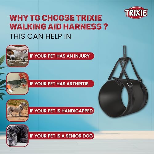 Image of TRIXIE Lifting Aid for Dogs, Support Harness (M, Walking Aid) | Support