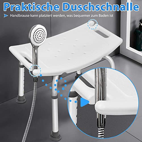 Silla de ducha ajustable para evitar caídas en el baño gracias a sus patas antideslizantes 3