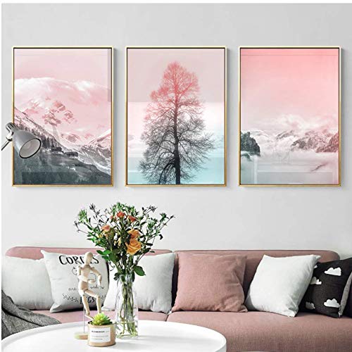 Toile Mur Art Impressions Peinture Abstrait Paysage Arbre Affiche Home Moderne Salon 50x70